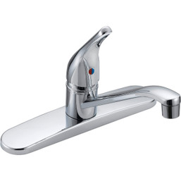 Home Impressions 1-Handle Lever Kitchen Faucet with Drip-Free Cartridge and Chrome Finish