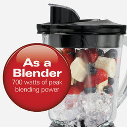 Hamilton Beach 12-Function Blender and Chopper with 5-Cup Glass Jar and 3-Cup Chopping Bowl