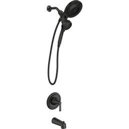 Moen Mikah Matte Black 1-Handle Tub & Shower Faucet with Magnetix Showerhead