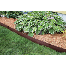 Master Mark 4 in. x 40 ft. Brown Terrace Board Lawn Edging - Durable Recycled Plastic Garden Border