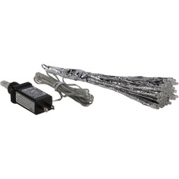 Alpine 10 Inch LED 48-Bulb Cool White Hanging Twig Snowflake Ornament Light Decoration