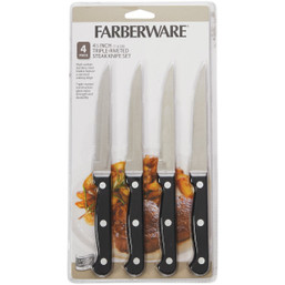 Lifetime Brands Farberware Stamped Triple Rivet Steak Knife Set (4 Piece)