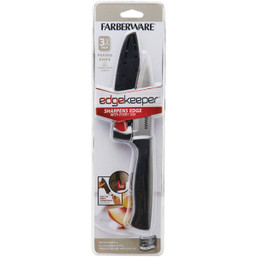 Lifetime Brands Farberware 3.5 Inch Black Paring Knife with Edgekeeper Sheath