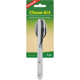Coghlans 3-Piece Stainless Steel Utensil Kit with Knife, Fork, and Spoon