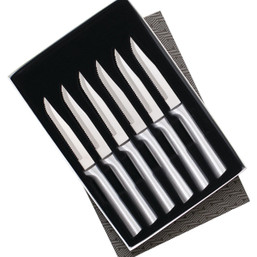 Rada Cutlery 6-Piece Serrated Steak Knife Set - High-Carbon Stainless Steel with Finger Guard