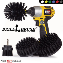 Drillbrush BBQ Grill Cleaning Ultra Stiff Black Drill Brush Set by Drillbrush - 4 Piece