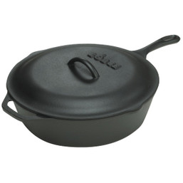 Lodge 10-1/4 Inch 3 Qt Cast Iron Chicken Fryer with Lid