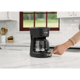 Mr. Coffee 5-Cup Switch Black Coffee Maker - Compact Coffee Brewer with Water Window and Auto Pause