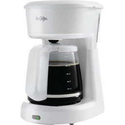 Mr. Coffee 12 Cup Switch White Coffee Maker - Simple Brew, Auto Pause & Easy Clean