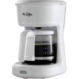 Mr. Coffee 5-Cup White Switch Coffee Maker - Compact and Easy to Use