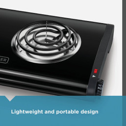 Black & Decker Double Coiled Burner Range - Compact Buffet & Office Cooking Solution