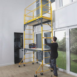 MetalTech 4-in-1 All-Purpose Scaffold, Miter Saw Stand, Storage Rack & Utility Cart