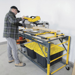 MetalTech 4-in-1 All-Purpose Scaffold, Miter Saw Stand, Storage Rack & Utility Cart