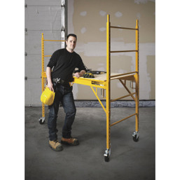MetalTech Jobsite Series 6 ft. Baker Scaffolding with Adjustable Platform and Heavy-Duty Casters