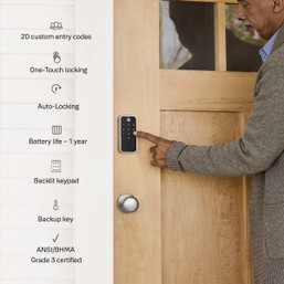 Yale Code Satin Nickel Electronic Lock Keypad Deadbolt – Key-Free Entry with DIY Installation