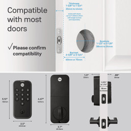 Yale Code Black Suede Electronic Lock Keypad Deadbolt – Key-Free Entry Solution