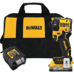 DEWALT 20V MAX XR 1/4 In. Quite Hydraulic Brushless Cordless Impact Driver Kit with XR POWERSTACK Battery & Charger