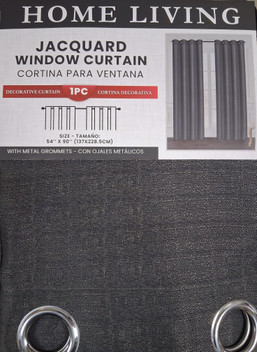 CURTAIN JACQUARD GROMMET SOLID 122326