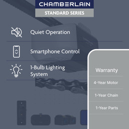 Chamberlain C1000 1/2 HP Chain Drive Smart Garage Door Opener