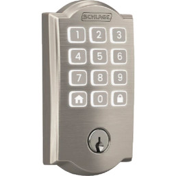 Schlage Arrive Camelot Satin Nickel Smart WiFi Deadbolt