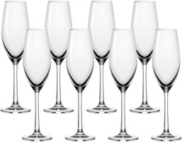 GLASS FLUTE SET 8PC SONDRIA 7OZ 1257493