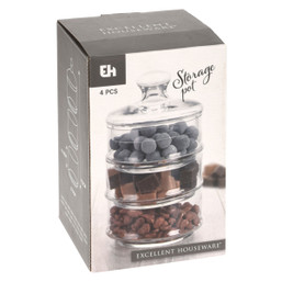 JAR STORAGE POT GLASS #YE1100320 125358