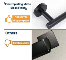 BAR TOWEL 24" MATT BLACK 071920