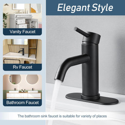 HANDLE FAUCET MATT BLACK SINGLE 071930