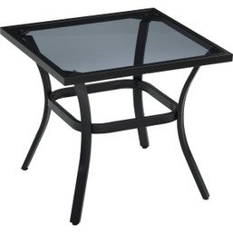 Unbranded 3-Piece Cushioned Chat Set with Tempered Glass Top and Steel Frame