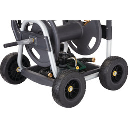 Gorilla Carts 250 ft Heavy Duty Hose Reel Cart with Anodized Aluminum Frame