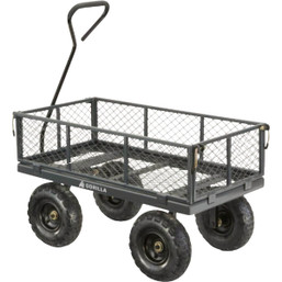 Gorilla Carts 3 Cu. Ft. Steel Utility Garden Cart with 600 lb. Capacity