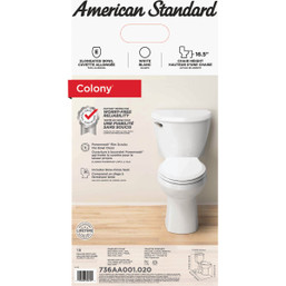 American Standard Colony3 Chair Height White Elongated Bowl 1.6 GPF Toilet