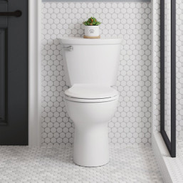 American Standard Cadet 10 in. Rough-In White Chair Height Round Bowl 1.28 GPF Toilet