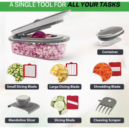 Chopzilla Multi-Function Chopper – Versatile Food Prep Tool with Multiple Blade Attachments