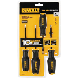 DeWalt MAXFIT 4-Piece Screwdriver Set - Durable S2 Steel and Corrosion-Resistant Design