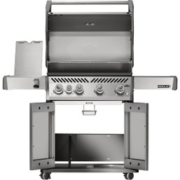 Napoleon Rogue Pro 525 4-Burner LP Gas Grill with Infrared Side Burner and Stainless Steel Construction