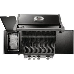 Napoleon Rogue Pro 425 Black Propane Gas Grill with Infrared Side Burner and 3 Burners