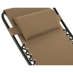 Outdoor Expressions Zero Gravity Relaxer Tan Convertible Lounge Chair - 44 Inch Height, Portable & Weather-Resistant