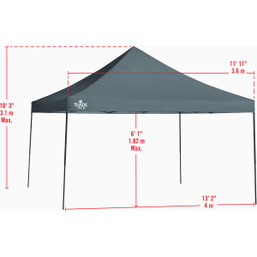 ShelterLogic Shade Tech 12 ft. x 12 ft. PFAs Free Fabric Pop-Up Canopy with Adjustable Height and UV Protection