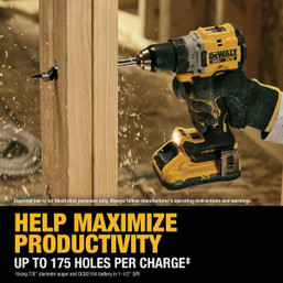 Dewalt 20V MAX* XR 1/2 Inch Brushless Cordless Drill/Driver Kit with 2 Batteries and Charger