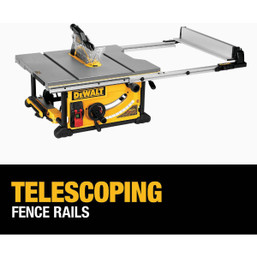 DEWALT 15-Amp 10-Inch Jobsite Table Saw with Rolling Stand - Model DWE7491RS