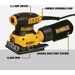 DEWALT 2.3 Amp 1/4-Inch Sheet Palm Sander (Model DWE6411)