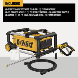 Dewalt AC 3000 PSI Cold Water Electric Pressure Washer with Internal Storage and 15 Amp Power