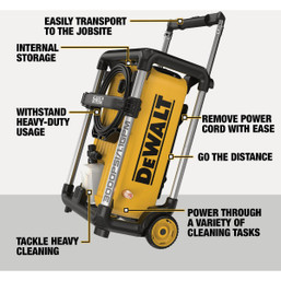 Dewalt AC 3000 PSI Cold Water Electric Pressure Washer with Internal Storage and 15 Amp Power