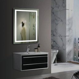 Lighted Impressions Vero Frameless 19.63 in. W x 27.25 in. H Vanity Mirror with Four LED Light Strips