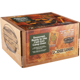Lodge 4 Qt. Cast Iron Dutch Oven with Legs and High Sides