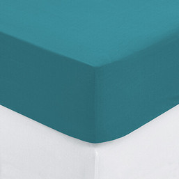 SHEET FITTED SINGLE TEAL COTTON 126406