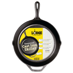 Lodge 12-Inch Cast Iron Skillet with Assist Handle – Durable, Pre-Seasoned Cookware