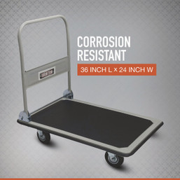 Ironton Folding Platform Cart with 660 lb Capacity - 24 in. W x 36 in. L. Steel Platform with Non-Skid Surface