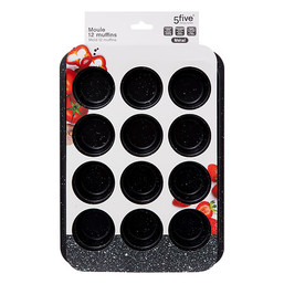 TIN MUFFIN 12 CUP CARACTERE 124059
